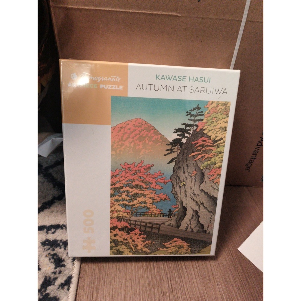 Pomegranate Artpiece Puzzle "AUTUMN AT SARUIWA" Kawase Hasui ~500 pc BRAND NEW